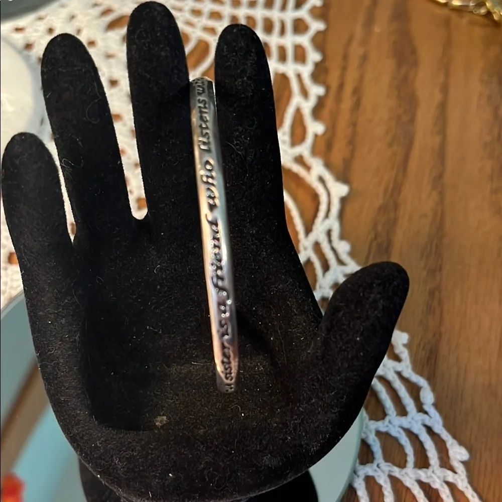 Silver Engraved Cuff Bracelet